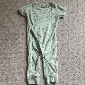 Mint Green Terry Baby One Piece 3-6M